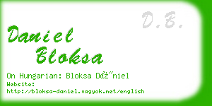 daniel bloksa business card